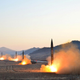 Four ballistic missiles launched by North Korea into the Sea of Japan last week to demonstrate their strike capability (KCNA)